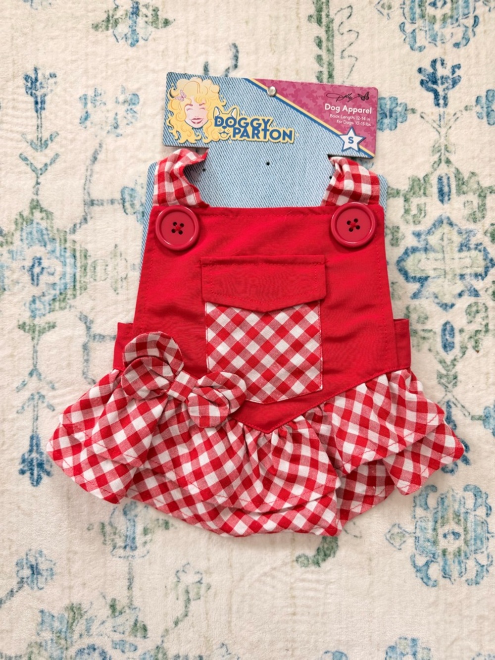 Red Gingham Sundress Dog Apparel
